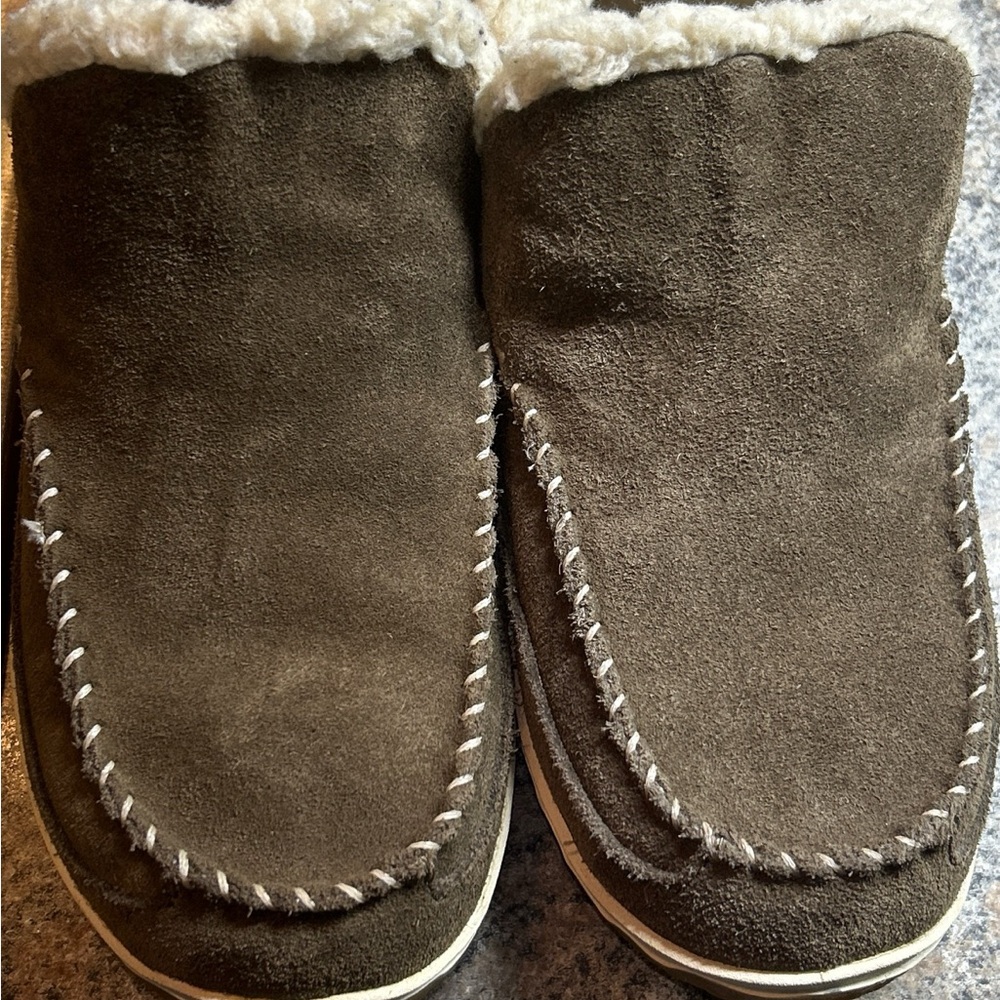 L.L. Bean Brown Suede Slippers